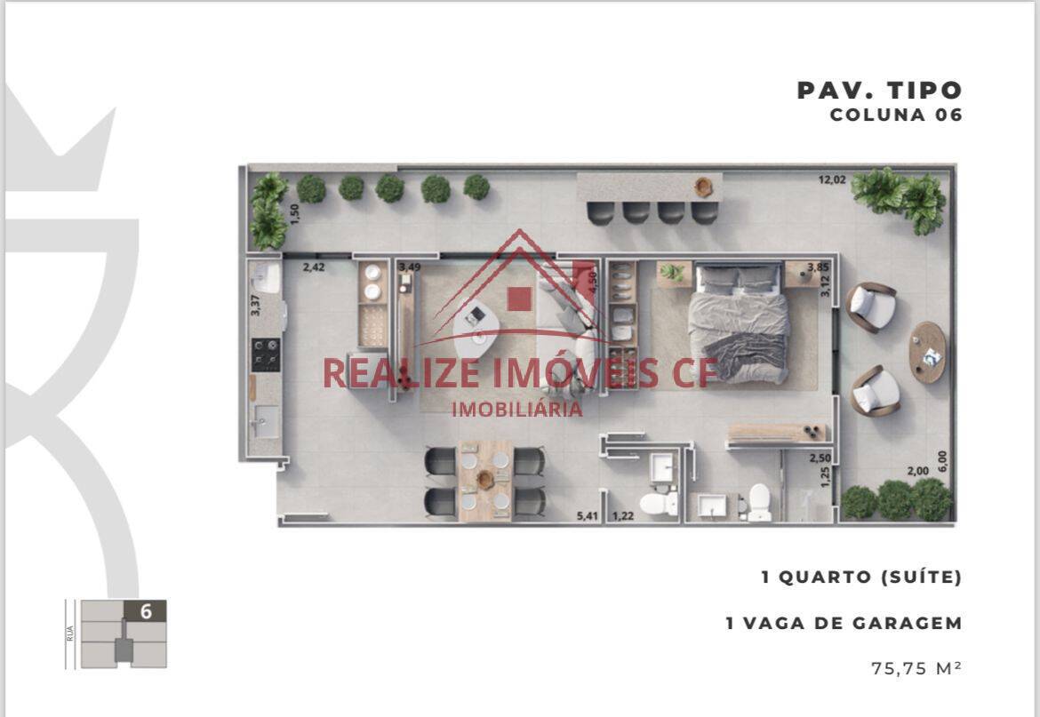 Apartamento à venda com 1 quarto, 61m² - Foto 24